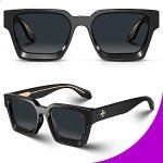 VISOONE UV400 Rectangle Y2K Sunglasses for All