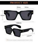 Trendy Black Square Frame Sunglasses для All