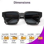 VISOONE UV400 Rectangle Y2K Sunglasses for All