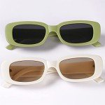 Trendy 90s Retro Square Sunglasses for Women