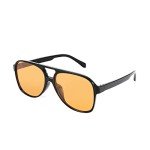 Retro 70s Orange Plastic Aviator Sunglasses