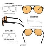 Retro 70s Orange Plastic Aviator Sunglasses