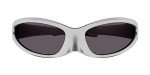 Balenciaga BB0251S Silver & Grey Unisex Sunglasses