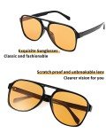 Retro 70s Orange Plastic Aviator Sunglasses