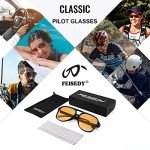 Retro 70s Orange Plastic Aviator Sunglasses