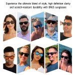 B.N.U.S Polarized Sunglasses with Corning Glass Lenses