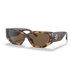 Tory Burch 55MM Dark Tortoise Rectangular Sunglasses + Kit