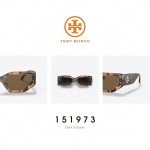 Tory Burch 55MM Dark Tortoise Rectangular Sunglasses + Kit