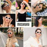 Mosanana Retro Oval Cat Eye Sunglasses for Women