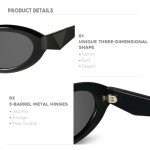 Mosanana Retro Cat Eye Sunglasses for Women