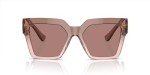 Versace Women's Brown Transparent Frame Sunglasses