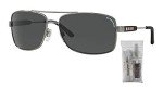 Burberry BE3074 Gunmetal Grey Rectangle Men's Sunglasses