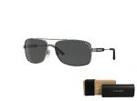Burberry BE3074 Gunmetal Grey Rectangle Men's Sunglasses