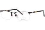 Burberry BE 1282 Black Palladium Semi-Rimless Glasses