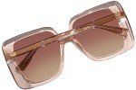 Gucci Mirrored Oversized Square Women's Sunglasses 55mm