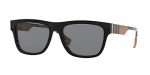 Burberry BE4293 Black Check Square Sunglasses Bundle