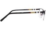 Burberry BE 1282 Black Palladium Semi-Rimless Glasses