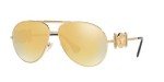 Versace Gold Frame Sunglasses with Dark Grey Lenses