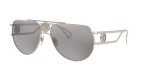 Versace Pale Gold Aviator Sunglasses with Mirror Lens