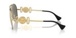 Versace Gold Frame Sunglasses with Dark Grey Lenses