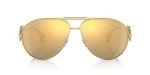 Versace Gold Frame Sunglasses with Dark Grey Lenses