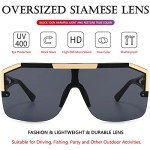AIEYEZO Oversized Square Shield Sunglasses for All