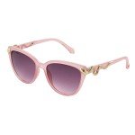 Betsey Johnson Milky Pink Cateye Sunglasses with Snakes