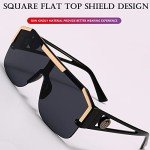 AIEYEZO Oversized Square Shield Sunglasses for All