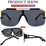 AIEYEZO Oversized Square Shield Sunglasses for All