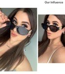 Retro Rectangle Sunglasses - Vintage 90s Style