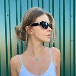 FEISEDY Vintage Rectangular Sunglasses for Everyone