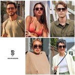 SOJOS Retro Polarized Square Sunglasses for All