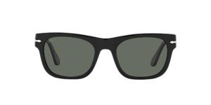Persol Polarized Square Sunglasses in Black/Green