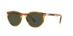 Persol PO3152S Round Sunglasses in Striped Brown/Green
