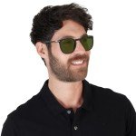 Persol PO3316S Matte Dark Green Rectangular Sunglasses