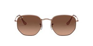 Ray-Ban RB3548N Hexagonal Sunglasses, Copper Gradient