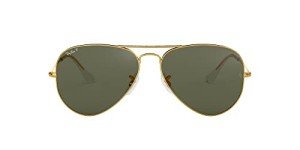 Ray-Ban Classic Aviator Sunglasses - Gold/Green Polarized