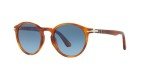 Persol Round Sunglasses in Terra Di Siena/Azure