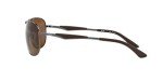 Ray-Ban Aviator Sunglasses in Matte Gunmetal/Brown