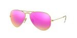 Ray-Ban Classic Aviator Sunglasses Matte Gold/Fuchsia