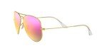 Ray-Ban Classic Aviator Sunglasses Matte Gold/Fuchsia