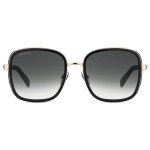 Jimmy Choo Elva/S Black/Gold Square Sunglasses