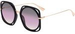 Dior Black and Copper Cutout Sunglasses 56mm