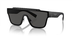 Dolce & Gabbana Matte Black Round Sunglasses