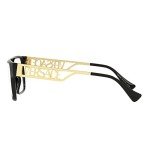 Versace Black/Gold Rectangle Sunglasses 55mm