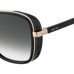 Jimmy Choo Elva/S Black/Gold Square Sunglasses