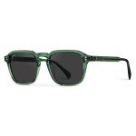 WearMe Pro Men's Polarized Square Sunglasses - Emerald Black