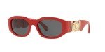 Versace Red Frame Sunglasses with Dark Grey Lenses
