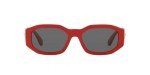 Versace Red Frame Sunglasses with Dark Grey Lenses