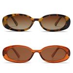 VANLINKER Polarized Retro 90s Oval Sunglasses